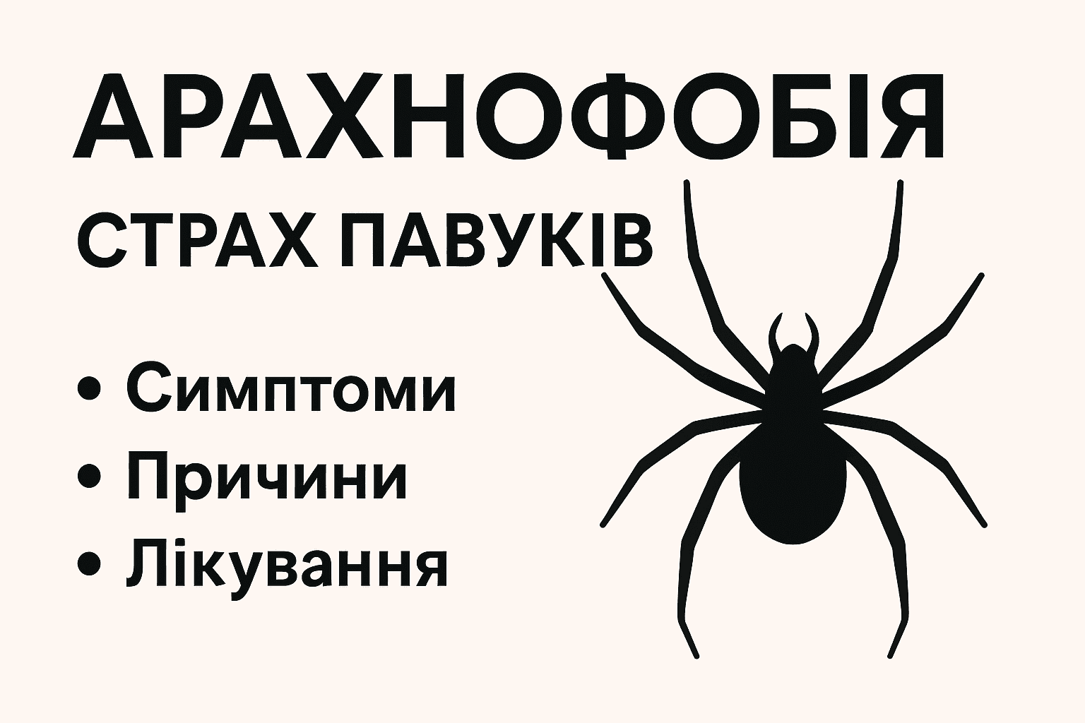 Павук як символ арахнофобії